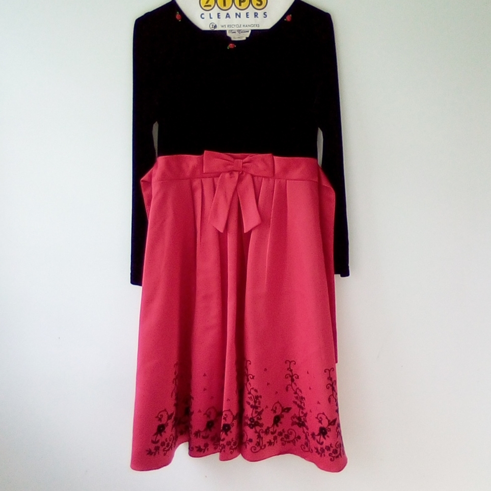Dress red and black ,girls size 16